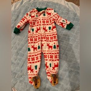 3 month baby christmas footie